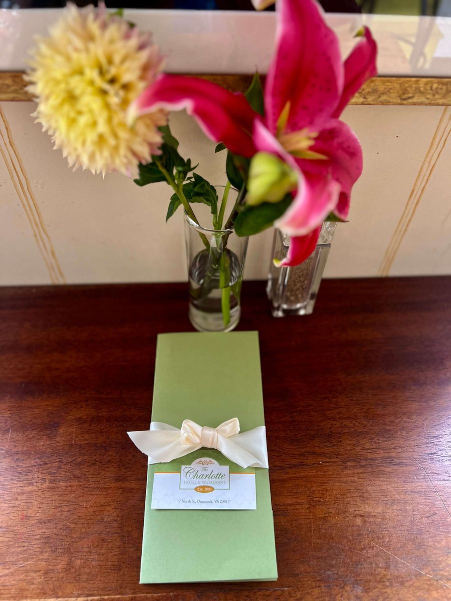 Gift certificate with flowers